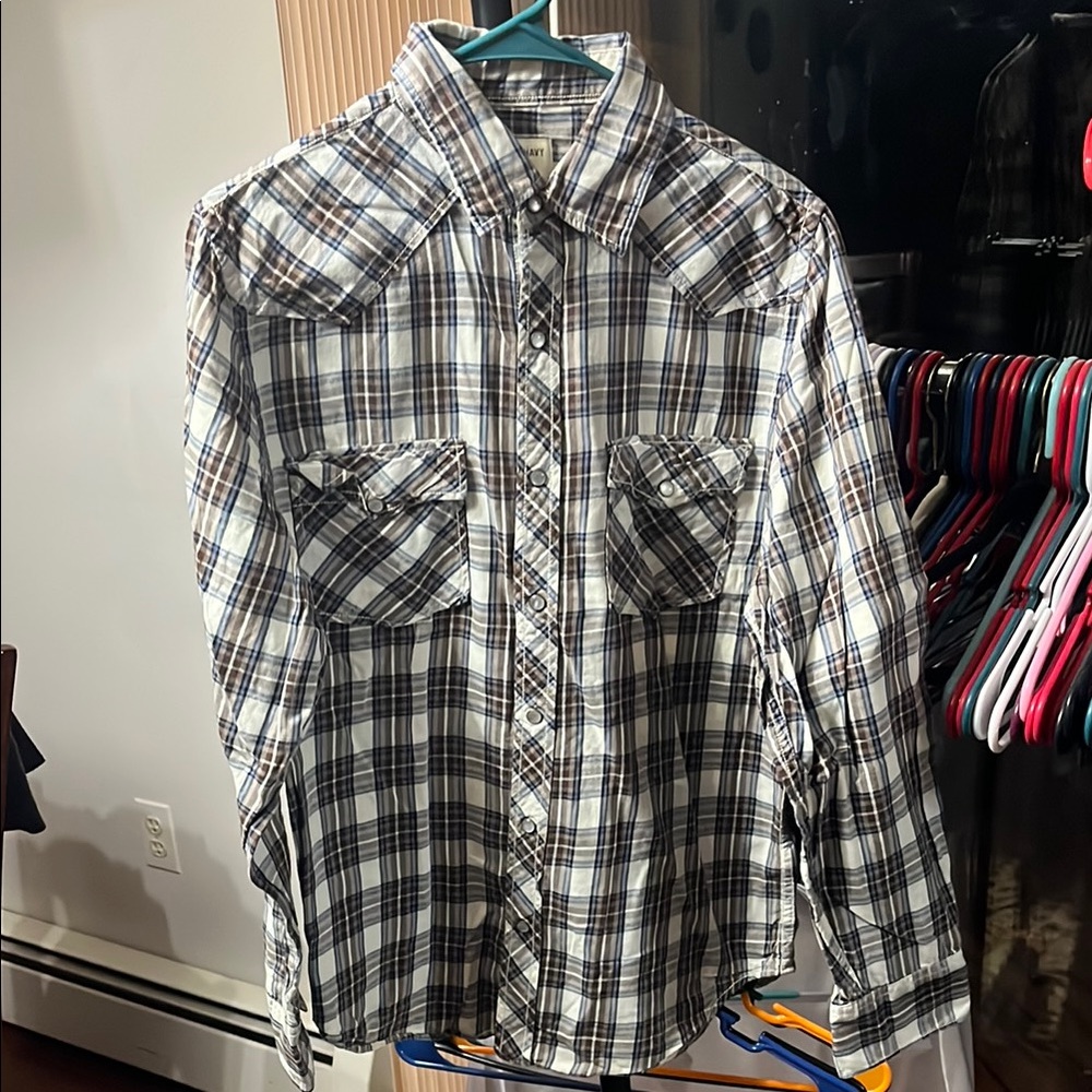 Old navy Men's Plaid Button-Up Shirt